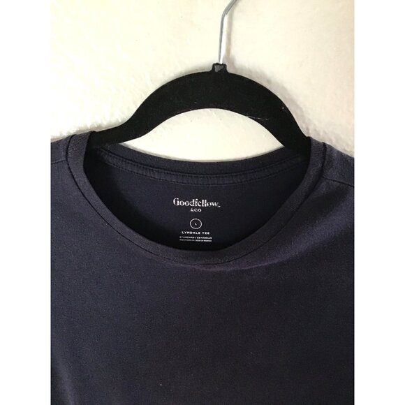 GOODIELLOW- MENS PLAIN NAVY SHORT SLEEVE CREW NECK T-SHIRT SIZE LARGE - Picture 3 of 6